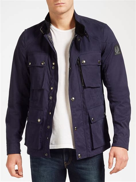 Belstaff Trailmaster Four Pocket Waxed Jacket In Blue For Men Navy Lyst