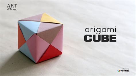How To Fold An Diy Origami 3d Cube The Crafter Connection