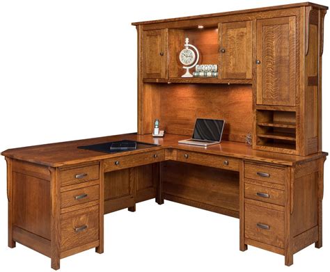 Dupont Large Mission Corner Desk Countryside Amish Furniture