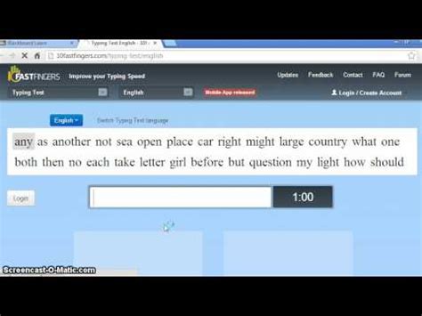 Typing tests measure two things, speed and mistakes, so when you take our typing speed test, do not look only at your speed. Typing Speed Test - YouTube