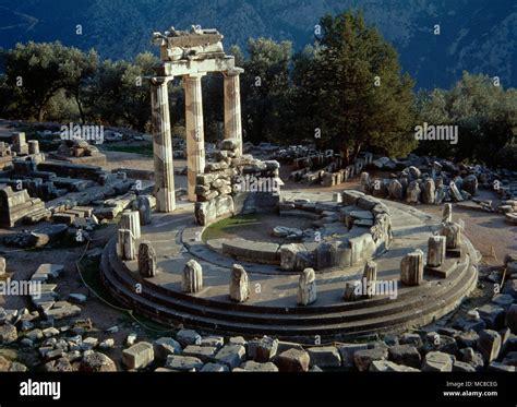 Griechenland Heiligtum Der Athena Pronaia Delphi Tholos Runde Tempel