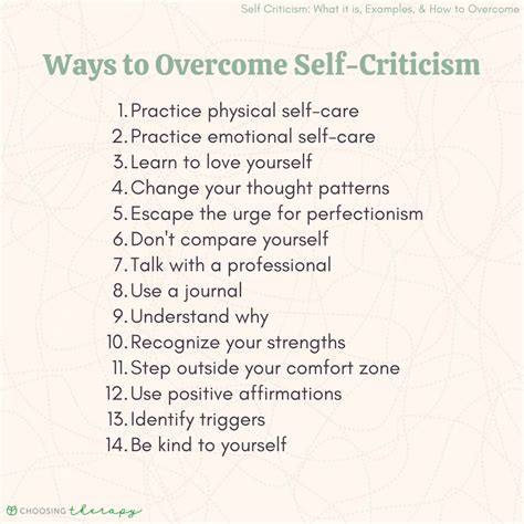 How To Overcome Self Criticism