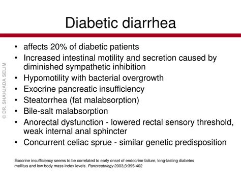 Diabetes Diarrhea Motility Diabeteswalls
