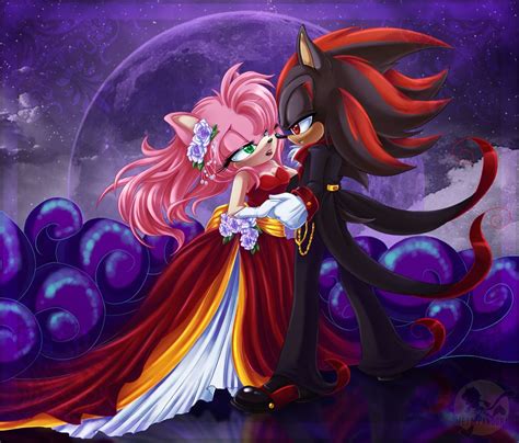 ♡shadow X Amy♡ A Dance In The Moonlight~ Shadow And Amy Amy The