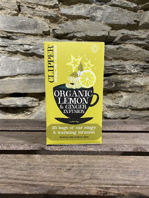 Clipper Organic Lemon And Ginger Tea 25 Bags Siop Y Pentre