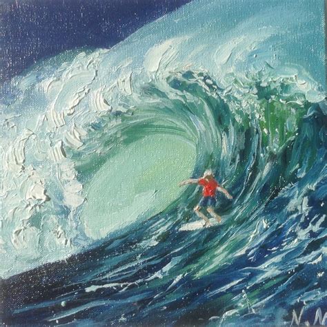 Surfing Painting By Nata New Artmajeur