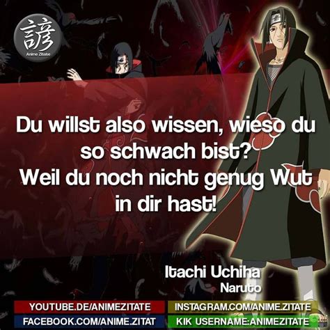 #ItachiUchiha #Naruto #AnimeZitate | Naruto zitate, Anime zitate, Manga