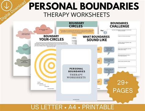 Boundaries Exploration Worksheet Therapist Aid Worksheets Library