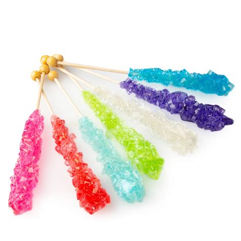 Colorful Assorted Unwrapped Large Rock Candy Swizzle Sticks Rock