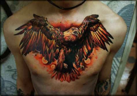 Realistic Chest Eagle Tattoo By Pavel Roch