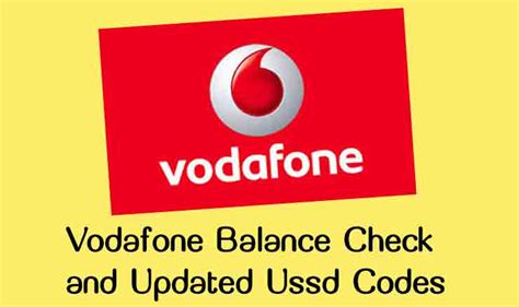 Vodafone Balance Check And Updated Ussd Codes