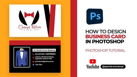 How To Professional Design A Business Card Photoshop Tutorial Youtube