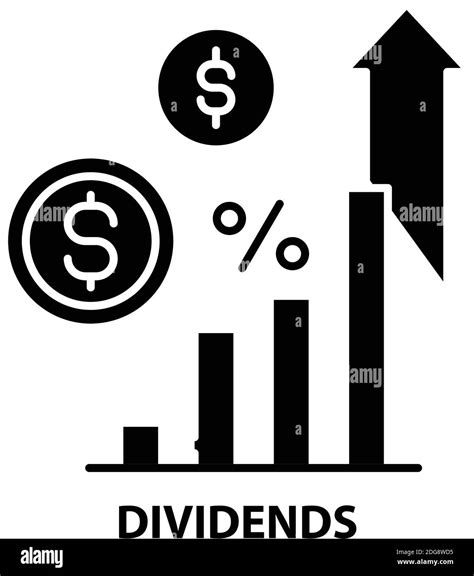 Dividends Icon Black Vector Sign With Editable Strokes Concept