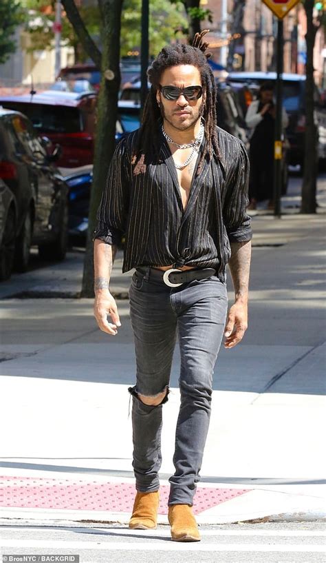 Lenny Kravitz Is The Picture Of Rock Star Cool In All Black Ensemble At