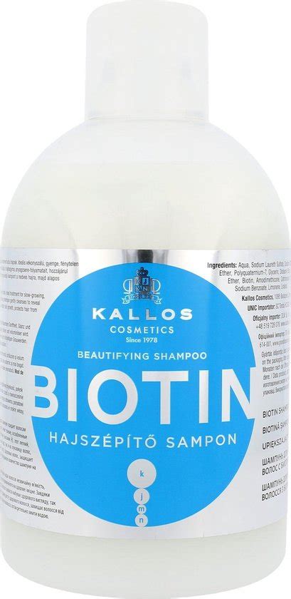 Kallos Biotin Beautifying Shampoo 1000ml Bol Com