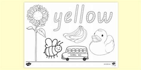 Free Yellow Colouring Page Colouring Sheets