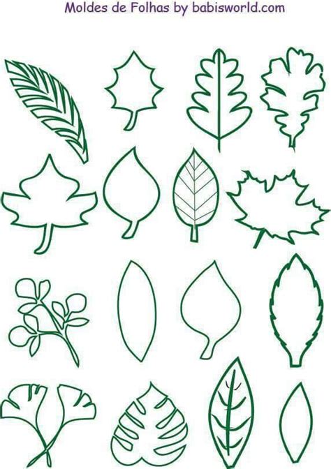 Leaf Templates Plantillas De Hojas De árbol Embroidery Patterns Free