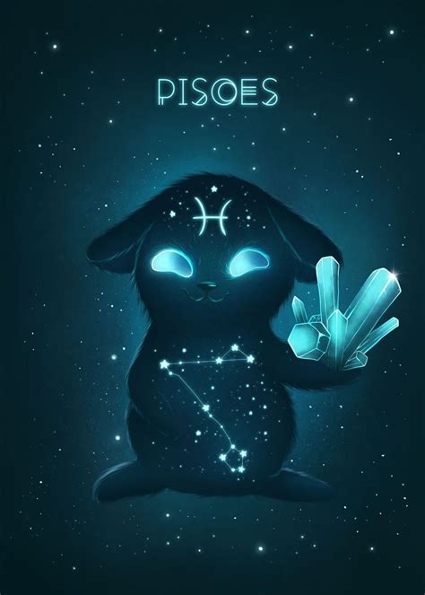 Pisces Zodiac Monster Poster By Zuzana Ziakova Displate Anime