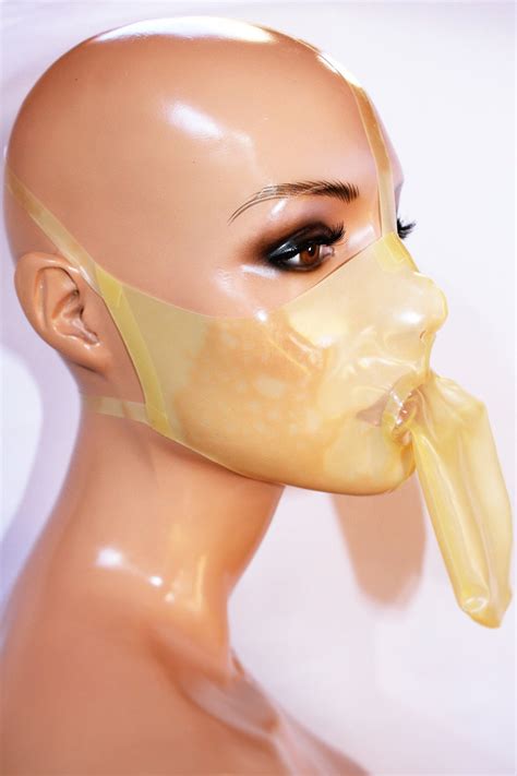 Boom Latex Mask With Inner Condom Halfmask Roleplay Fetishmask Bdsm