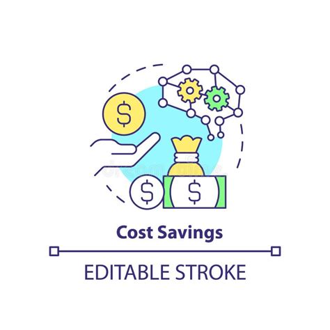 Cost Savings Concept Icon Stock Vector Illustration Of Expenses