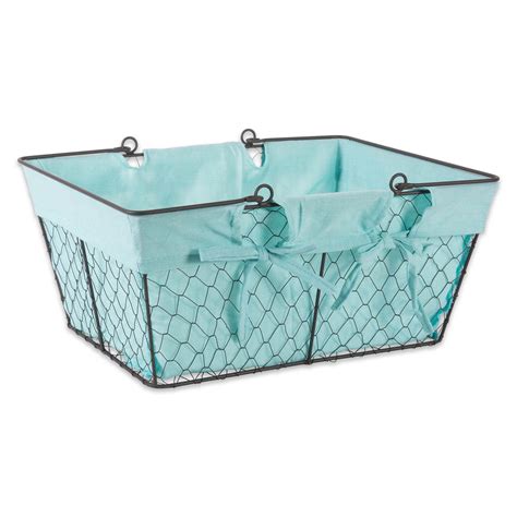 Dii Chicken Wire Basket Removable Liner Egg Basket With Handles
