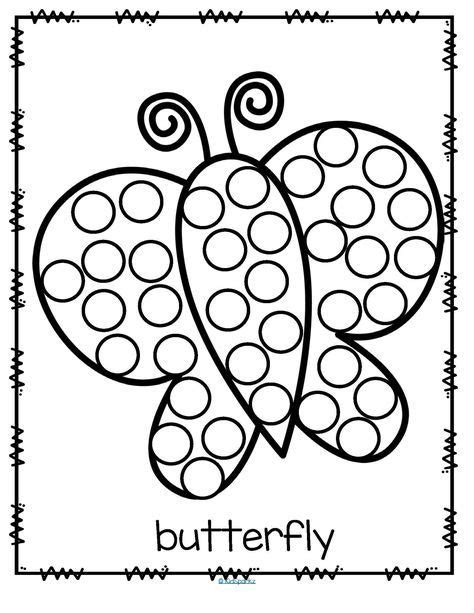 Free printable dot marker coloring pages help children learn more about letters.this set includes cute images of food & drink, one for each letter of the color by number 123 numbers activity squares free preschool coloring sheets. 26 Free Printable Dot Marker Templates Of Butterfly Do A ...