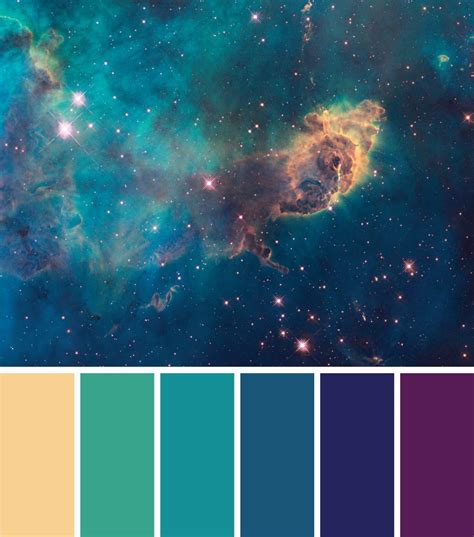 Space Color Scheme Color Palette Design Galaxy Colors Color Schemes