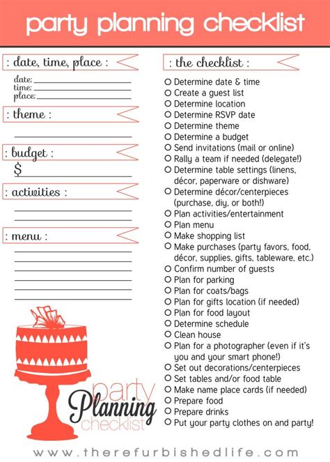 Party Planning 101 With Printable Checklist Party Planning 101
