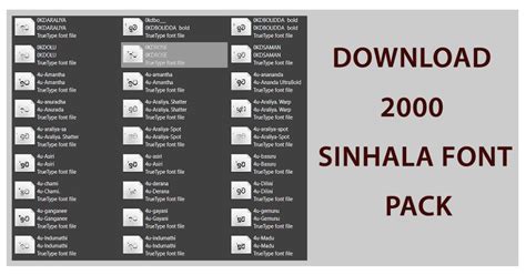 Download 2000 Sinhala Font Pack Best Sinhala Fonts Collection