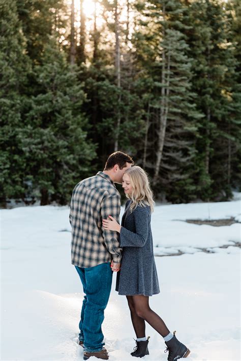 Snowy Engagement Session In Shaver Lake Megan Helm Photography