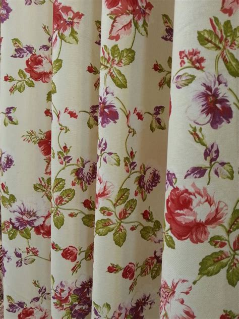 Blossom Floral Pattern Curtain Fabric Curtains U0026 Fabx