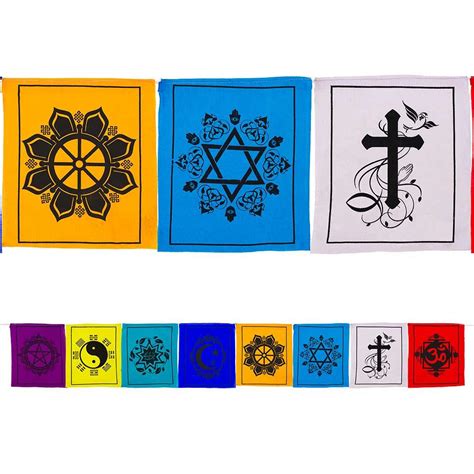 Multi Faith Tolerance Symbol Tibetan Prayer Pace Peace Flag