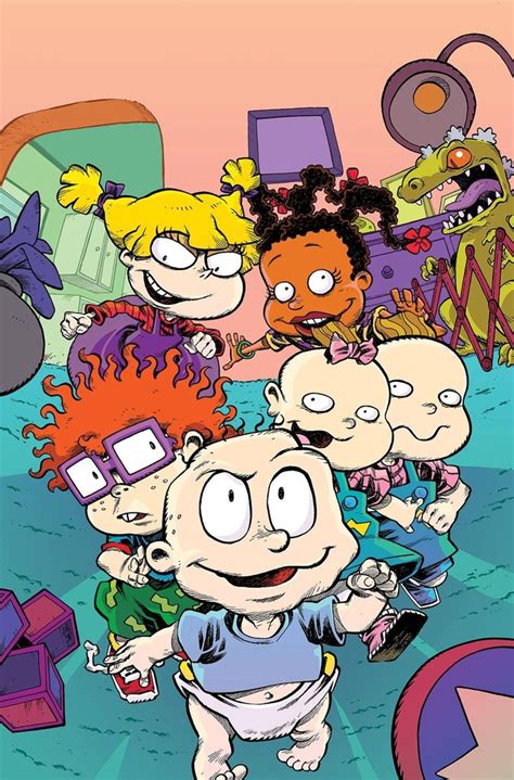 The Cover To Rugrat S Comic Book With Cartoon Characters All Over It