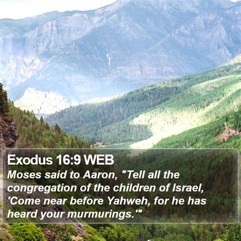 Exodus 169 Web Moses Said To Aaron Tell All The Congregation