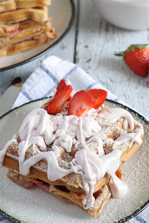 Strawberry Waffles With Strawberry Whipped Cream