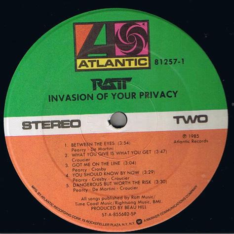 Ratt Invasion Of Your Privacy Dreams On Vinyl Vinilo De época