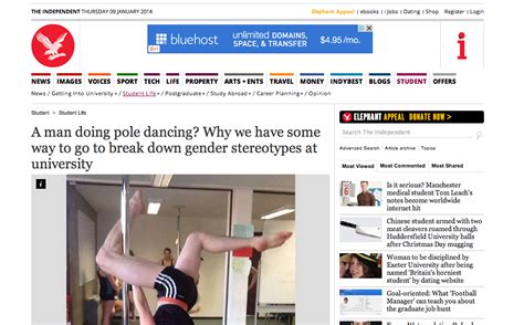 A Man Doing Pole Dancing Why We Have Some Way To Go To Break Down Gender Stereotypes At