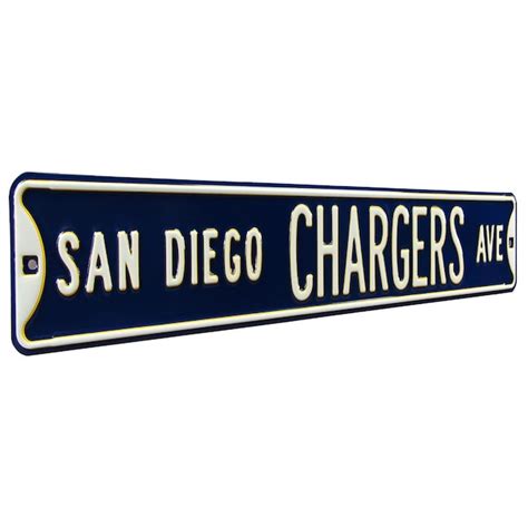 Authentic Street Signs San Diego Chargers 6 In X 36 In Metal Blank Sign