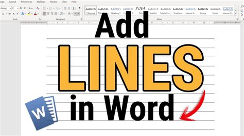 How To Add Lines In Word Youtube