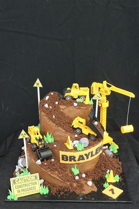 This cake only uses four ingredients (ice cream, ice cream sandwiches, sugar cones, and chocolate topping) and takes just minutes to put together, yet would be a hit at any birthday party and. Under Construction cake | Construction birthday cake ...
