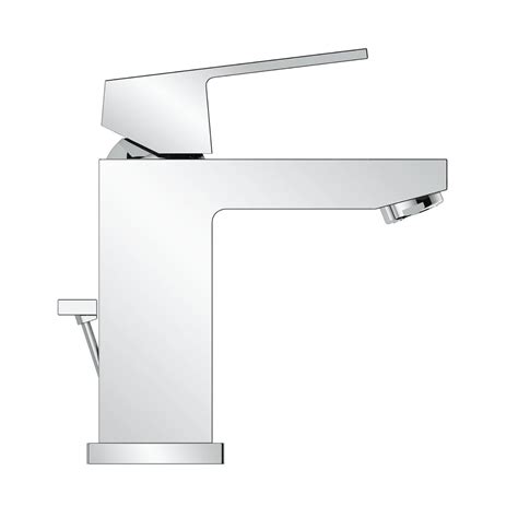 The eurostyle bathroom faucet has the grohe starlight finish. Grohe Eurocube Chrome Bathroom Faucet - TOTO - Touch of Modern