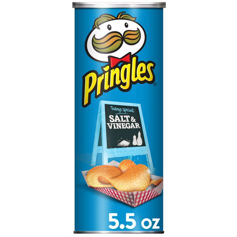 Pringles Potato Crisps Chips Salt And Vinegar Flavored 55 Oz