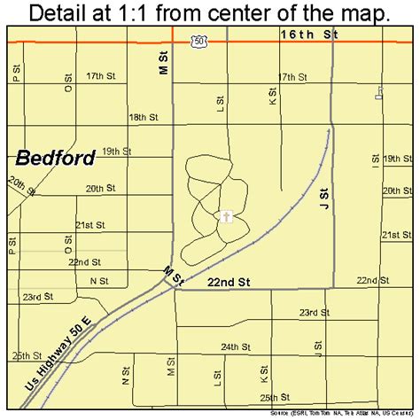 Bedford Indiana Street Map 1804114