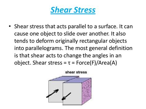 What Is Shear Stress : Tensile Stress & Strain, Compressive Stress & Shear Stress ... : This ...