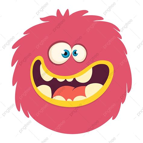Monster Smile Vector Design Images Happy Cartoon Monster Head Smiling