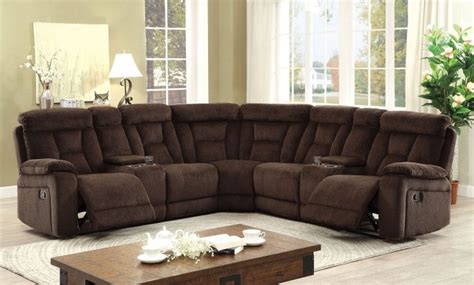 This living room furniture style offers versatile modular design, a plus if you enjoy rearranging your decor. Maybell Transitional Style Brown Chenille Fabric ...