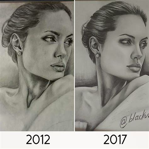 Two Drawings Of Women In Different Stages Of Life