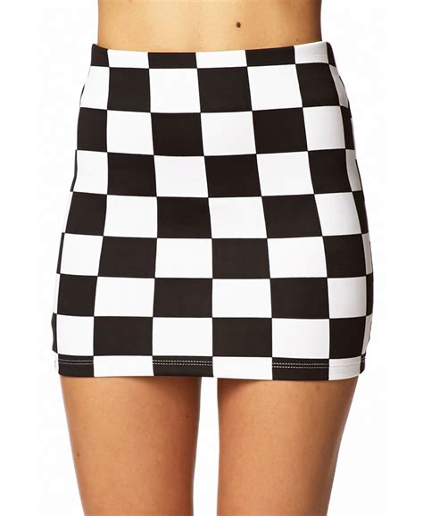 Lyst Forever 21 Checkered Mini Skirt In White