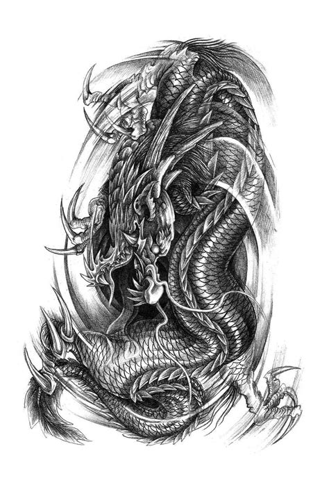 Dragon Tattoo Flash Art With Images Body Tattoos Dragon Tattoo