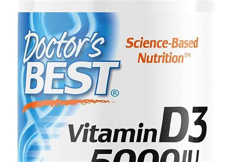 Doctors Best Vitamin D3 5000 Iu Support For Healthy Bones Teeth